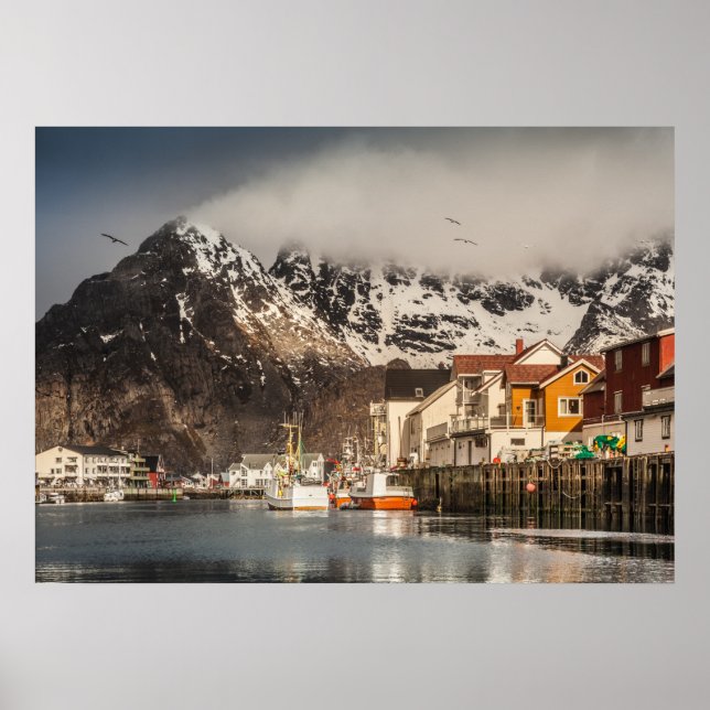 Norge Henningsvaer Poster (Framsidan)