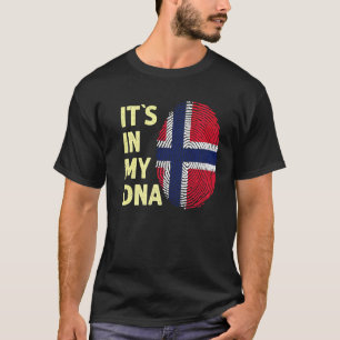 Norge i min DNA-Flagga Norge 1 T Shirt