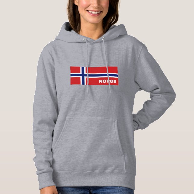 Norge i norsk Flagga T Shirt (Framsida)