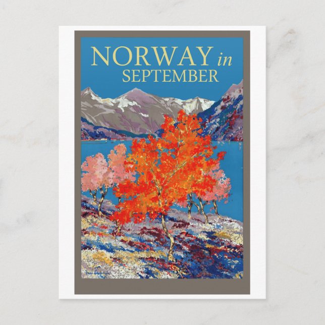 Norge i september vykort (Framsida)