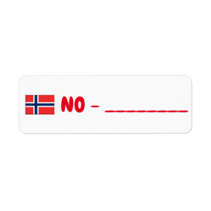 Norge-ID-postkorsning Returadress Etikett