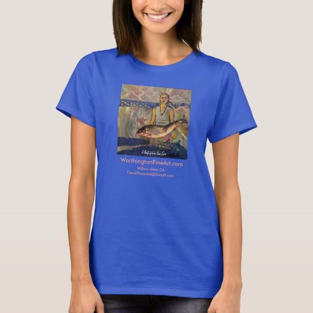 Norge-inspirerad Fisk Finkonst T-shirt (Framsida)