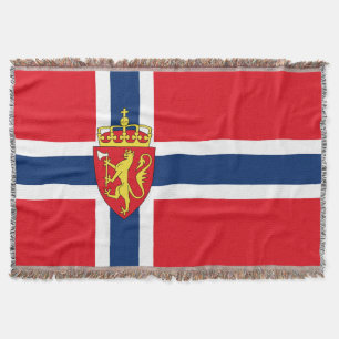 Norge jackande arm på Norgens flagga, norska Filt