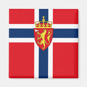 Norge jackande arm på Norgens flagga, norska Magnet