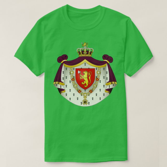 Norge Jackat av Arm Norge Vpenskjold T Shirt (Design framsida)