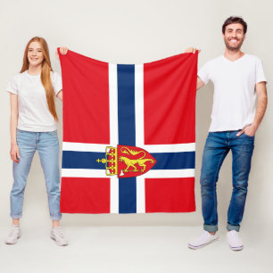 Norge jackat av arm på Norgens flagga, norska 3a Fleecefilt
