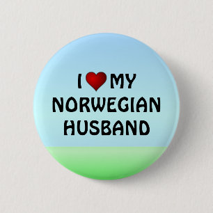 Norge: JAG ÄLSKAR MIN NORSKA MAKE Knapp