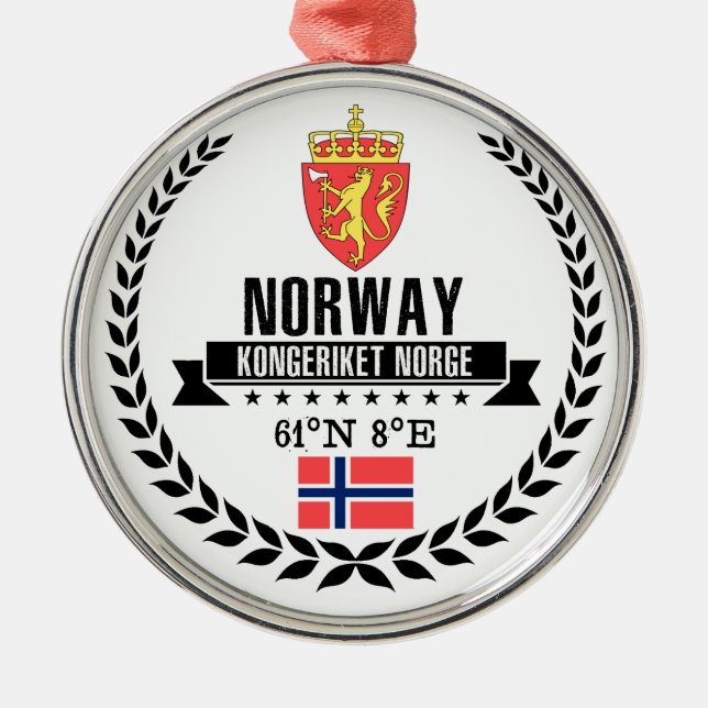 Norge Julgransprydnad Metall (Framsidan)