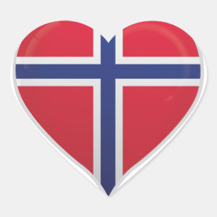 Norge kärlek flagga hjärtdekalk för pride hjärtformat klistermärke