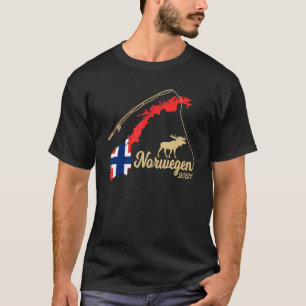 Norge Karta ängelmos med fisketod 2021 T Shirt