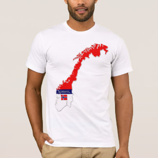 Norge Karta Designer Shirt Apparat Sale Sale Him e Tee
