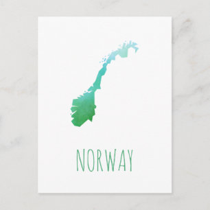 Norge Karta Vykort