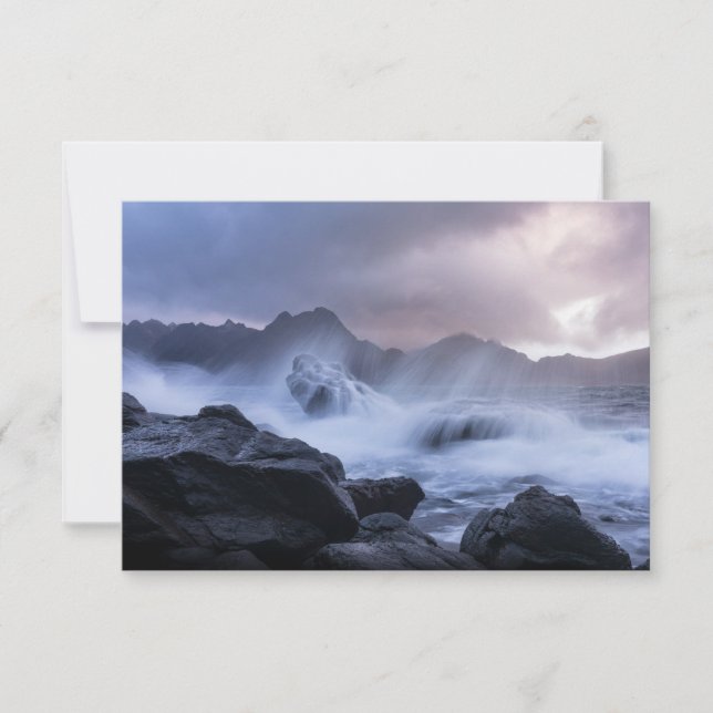 Norge Kusten liggande bildkort (Framsida)