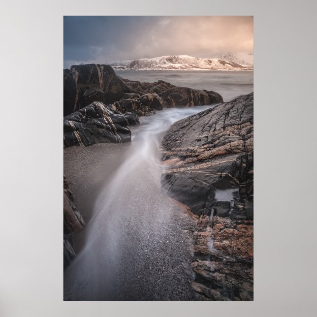 Norge Kusten liggande foto Poster (Framsidan)