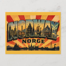 Norge Land Vintage Vykort