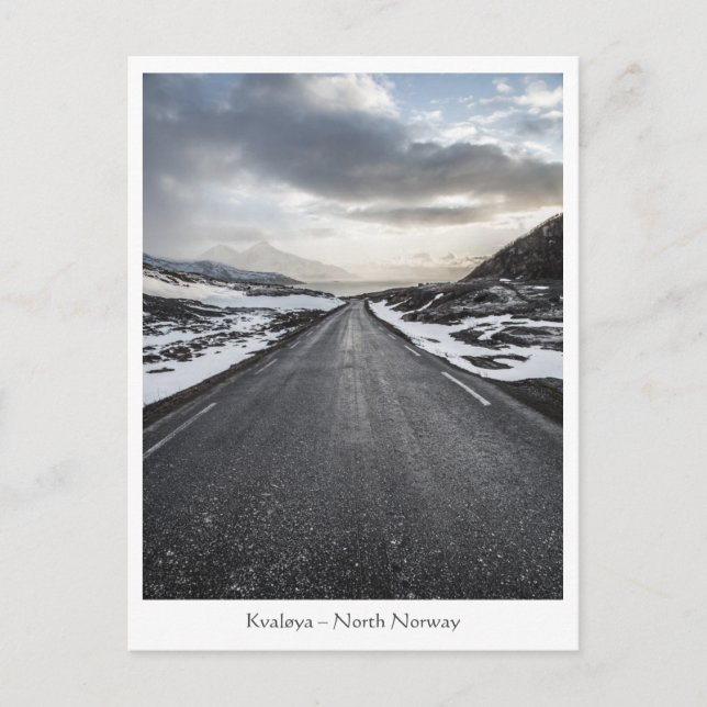 Norge Landsvägsfoto Vykort (Framsida)