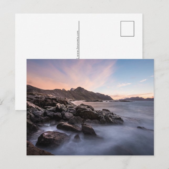 Norge liggande foto helg vykort (Fram/baksida)