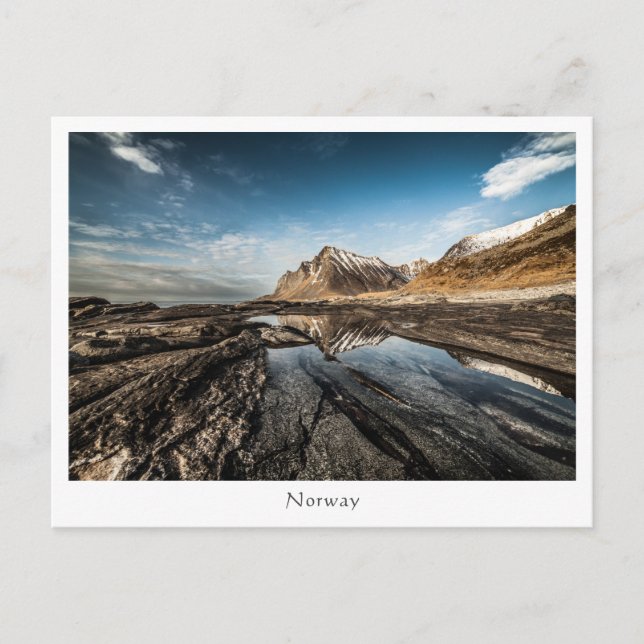 Norge liggande foto vykort (Framsida)
