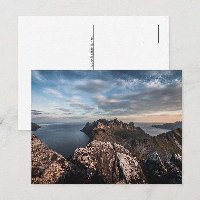 Norge liggande helg vykort (Fram/baksida)