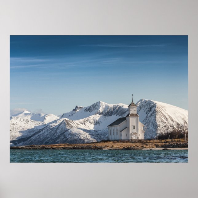 Norge Lofoten Church Poster (Framsidan)