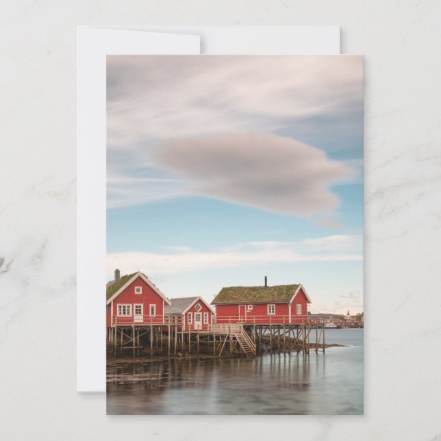 Norge Lofoten Fishing Village Kort (Framsida)