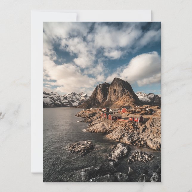 Norge Lofoten Hamnoy Card Spara Datumet (Framsida)