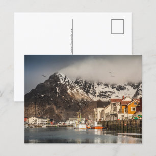 Norge Lofoten Henningsvaer Helg Vykort