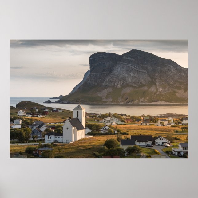 Norge Lofoten Islands Church Poster (Framsidan)