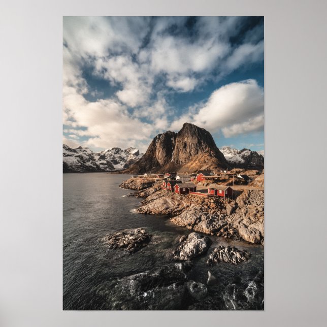 Norge Lofoten Islands Hamnoya Poster (Framsidan)