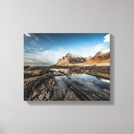 Norge Lofoten Islands Ligcape Photo Canvastryck