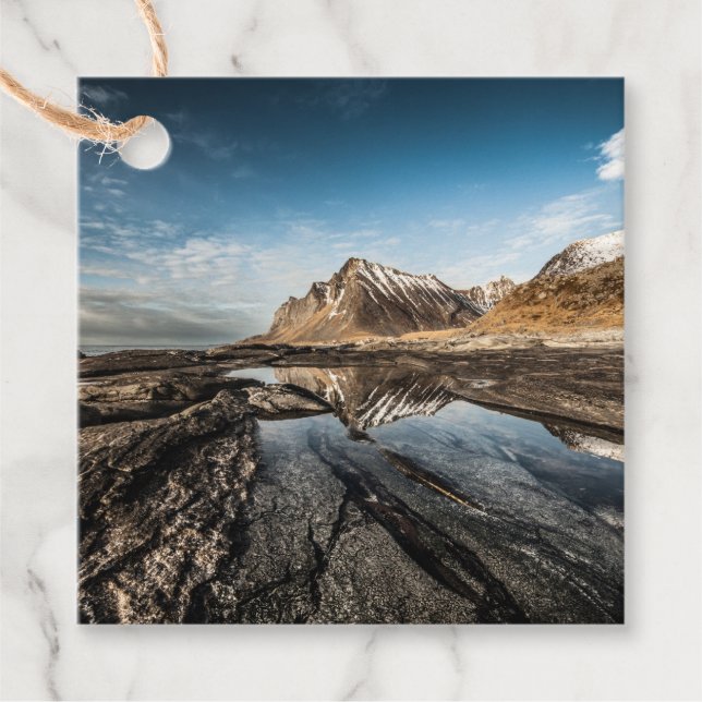 Norge Lofoten Islands Mountain Gåvor Etiketter (Framsida)