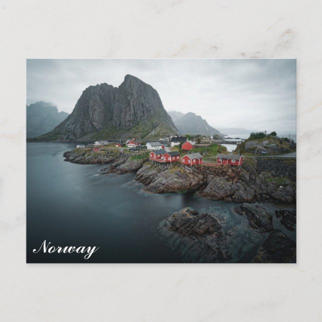Norge Lofoten Islands Mountains Vykort (Framsida)
