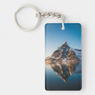 Norge Lofoten Mountain Nyckelring