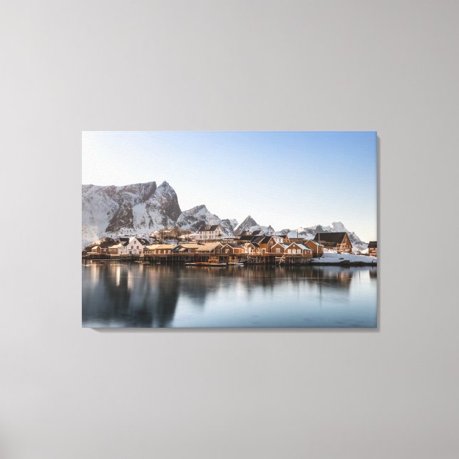 Norge Lofoten-öarna Canvastryck (Framsida)