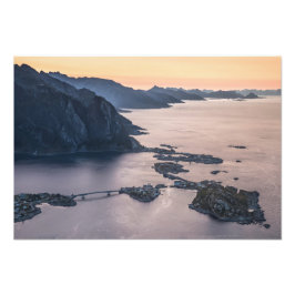 Norge Lofoten-öarna Fototryck