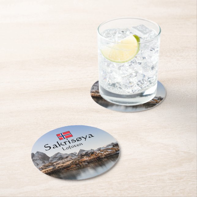 Norge Lofoten-öarna Underlägg Papper Rund (Insitu)