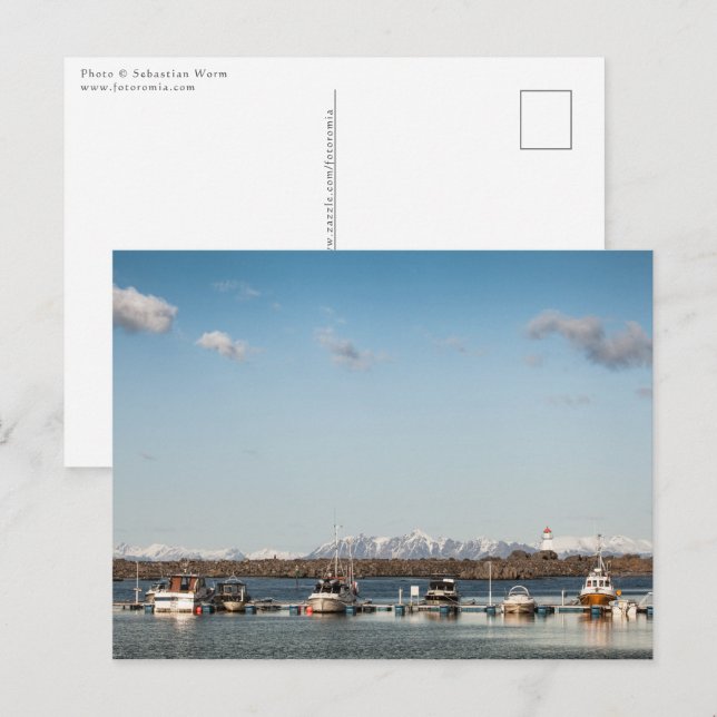 Norge Lofoten-öarna Vykort (Fram/baksida)