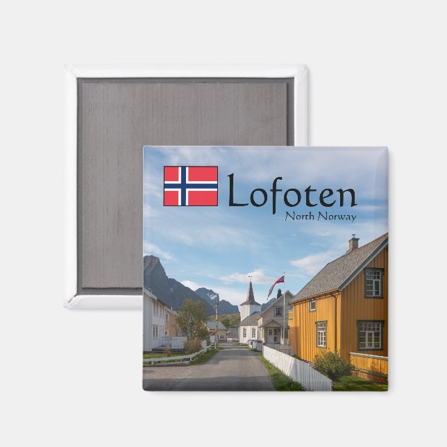 Norge Lofoten Reine Magnet (Front/Back)