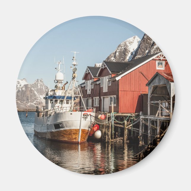 Norge Lofoten Souvenir Magnet (Framsidan)