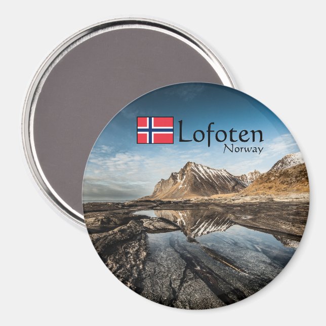 Norge Lofoten souvenir  Magnet (Front/Back)