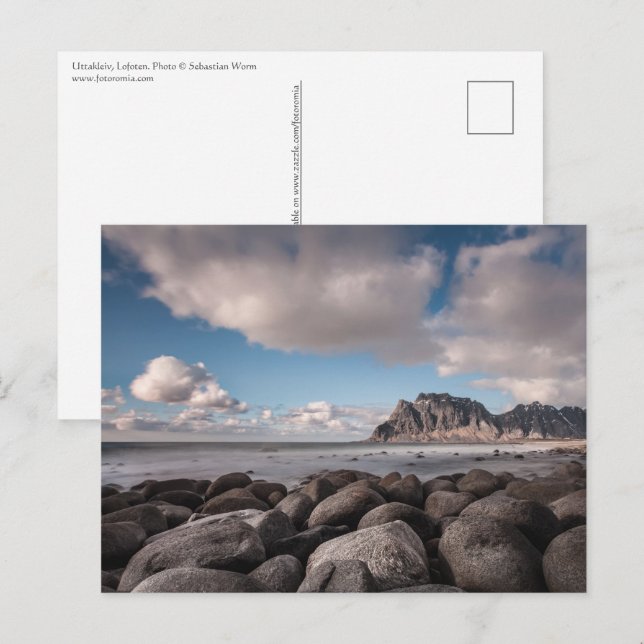 Norge Lofoten Uttakleiv Vykort (Fram/baksida)