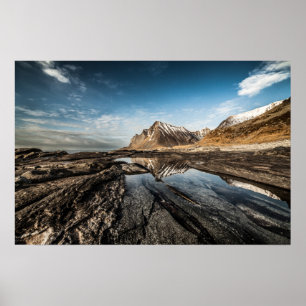 Norge Lofotenöarna Berg Poster
