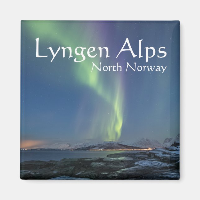 Norge Lyngen Souvenir Magnet (Framsidan)