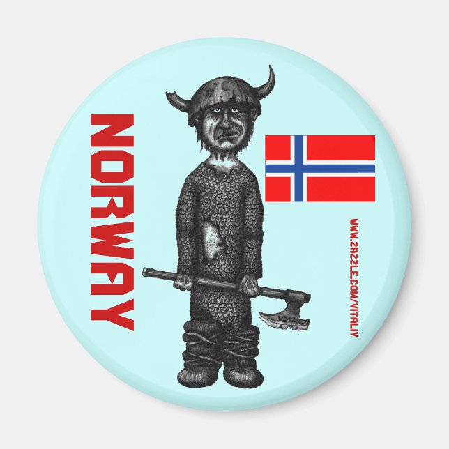 Norge magnet med lustigt utseende (Framsidan)