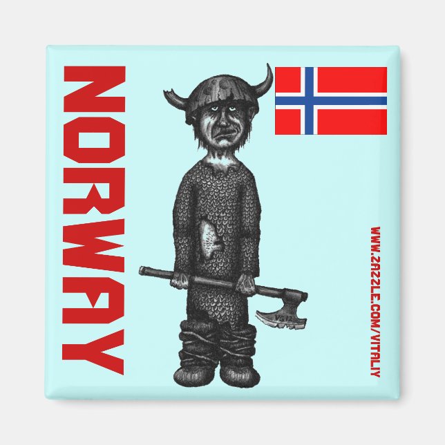 Norge magnet med lustigt utseende (Framsidan)