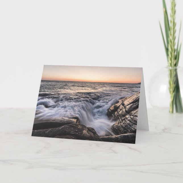 Norge Minimalistiskt liggande kustfoto Kort (Framsida)
