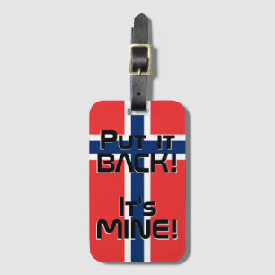 Norge National Flagga Funny Patriotic Bagagebricka