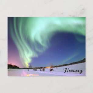 Norge Nordic Ljus Travel Photo Vykort