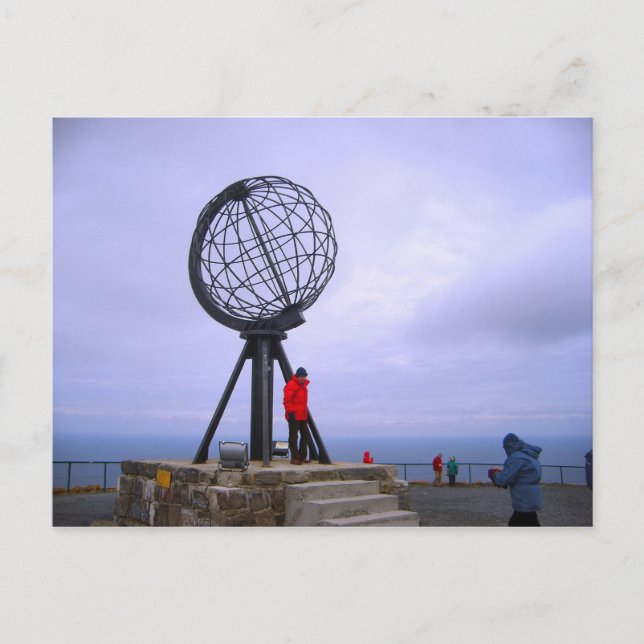 Norge, Nordkap, globe-symbol Vykort (Framsida)
