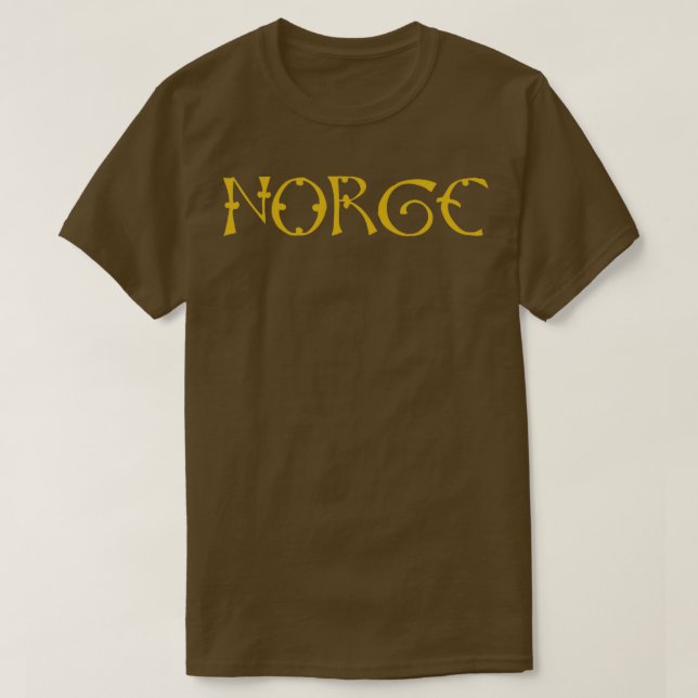 Norge Norge Guld Viking T Shirt (Design framsida)